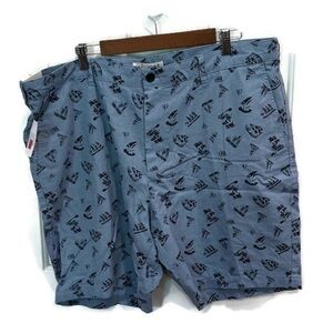 JoS A Bank 1905 Men Lite Blue Sail Boat Print Linen & Cotton Blend Shorts NWT 42